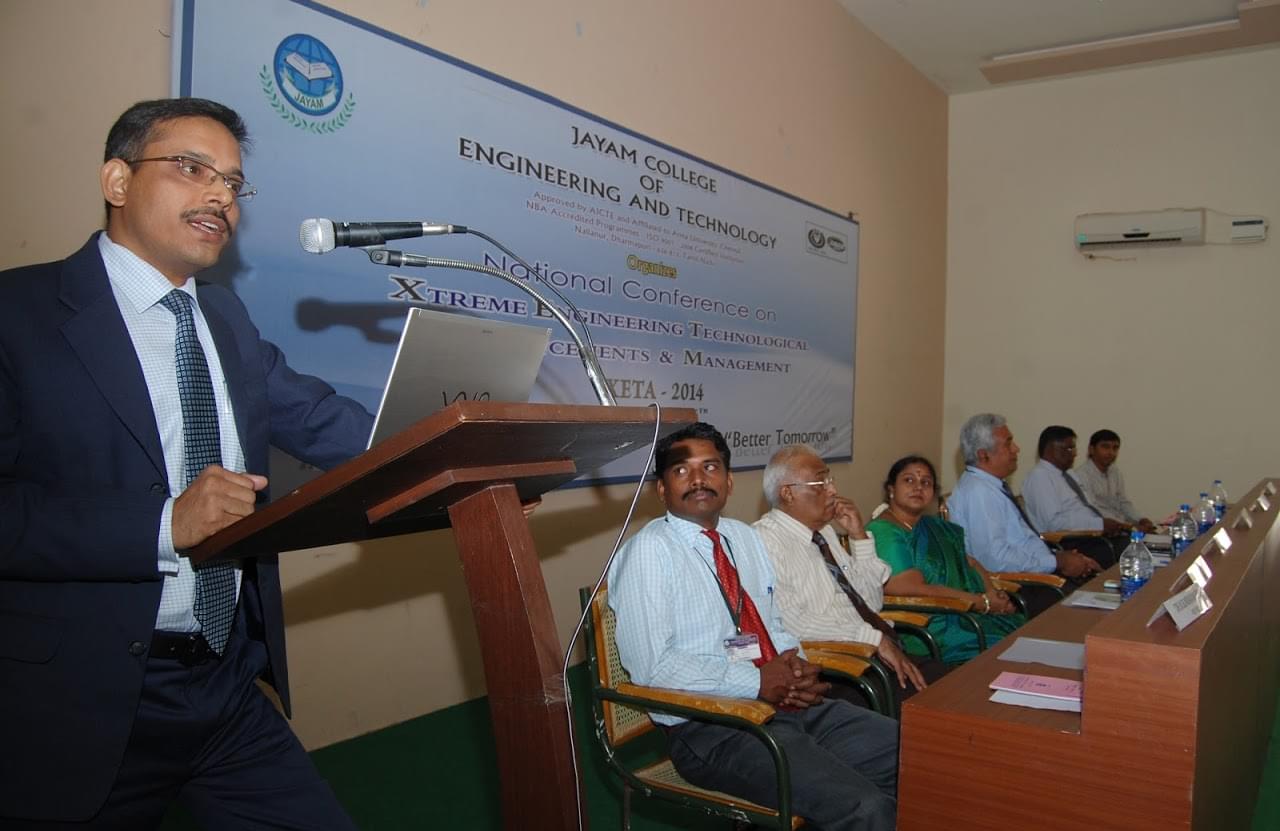 Jayam College of Engineering and Technology Dharmapuri Personalities photo 1